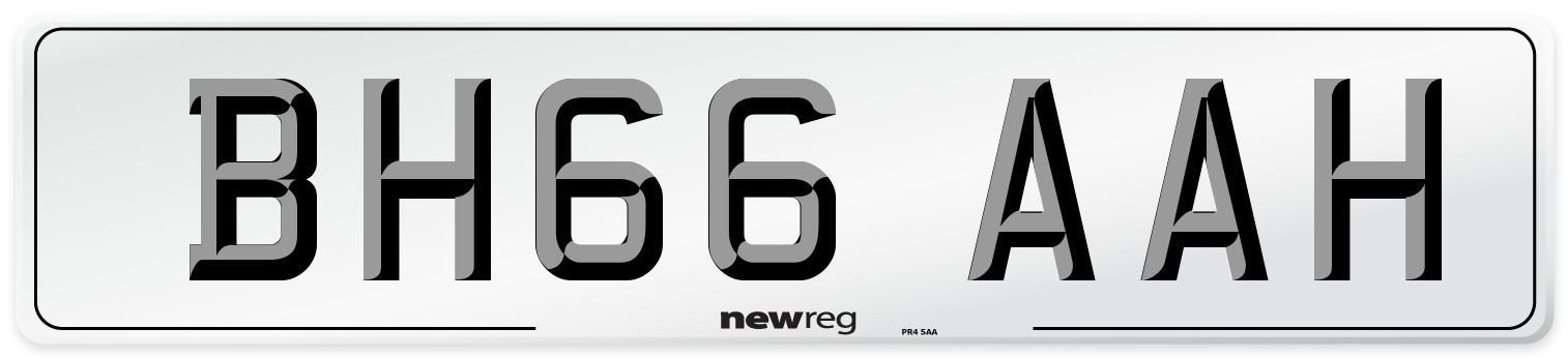 BH66 AAH Number Plate from New Reg